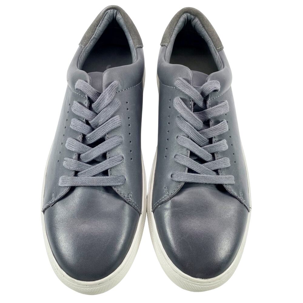 J/Slides NYC Desmond Low Top Sneakers Gray Leather Upper Shoes Mens 9M